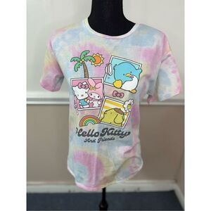 Hello Kitty and Friends Tie Dye Girls Short Sleeve Tee Size XL